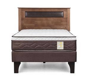 Cama europea 1.5 plazas New Style 4 Plus + Respaldo Ferrara