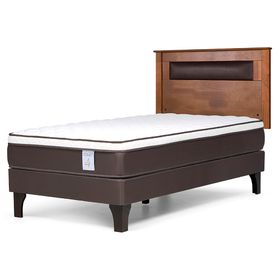 Cama europea 1.5 plazas New Style 4 Plus + respaldo Ferrara