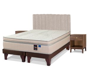 Camas europea King + base dividida Maximo Cobre + set Atena