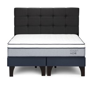Cama europea Indie 2 plazas base dividida + respaldo Issey