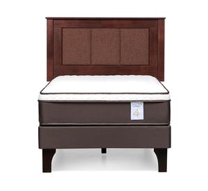 Cama europea 1.5 plazas New Style 4 Plus + Respaldo Rachel