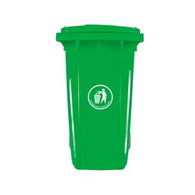 Basurero cuadrado verde 240 lt