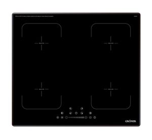 Encimera inducción 4 quemadores QEIN4F negro