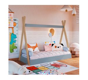 Cama transición infantil Montessori azul