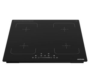 Encimera inducción 4 quemadores QEIN4F negro