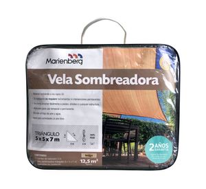 Vela sombreadora 5x5x7 m triángulo beige Marienberg