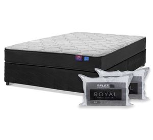 Cama americana Therapedic Plus 2 plazas base dividida + almohadas