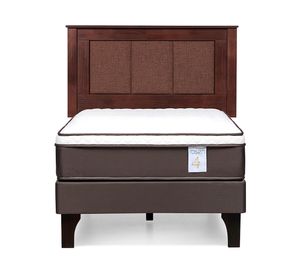Cama europea 1 plaza New Style 4 Plus + respaldo Rachel