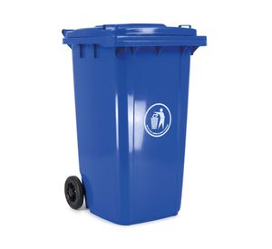 Basurero cuadrado azul 240 lt