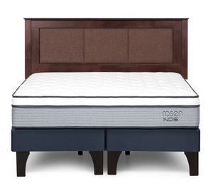 Cama europea Indie 2 plazas base dividida + respaldo Rachel