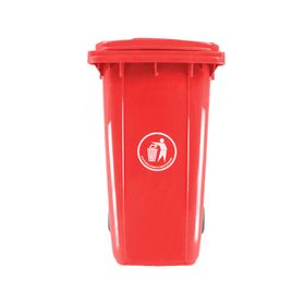 Basurero cuadrado rojo 240 lt