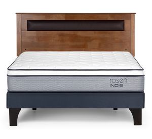 Cama europea Indie 2 plazas base normal + Respaldo Ferrara