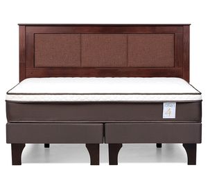 Cama europea King New Style 4 Plus base dividida + respaldo Rachel