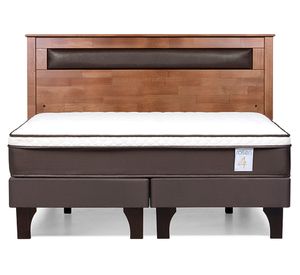Cama europea King New Style 4 Plus base dividida + respaldo Ferrara