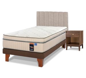 Cama europea 1.5 plazas Maximo Cobre + set Atenas