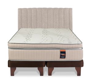 Cama europea Máximo Cobre king + base dividida respaldo tubular