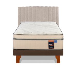 Cama europea 1.5 plazas Maximo Cobre + respaldo tubular