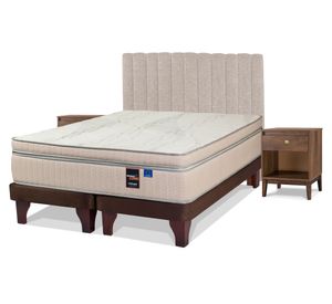 Cama europea 2 plazas + base dividida Maximo Cobre + set Atenas