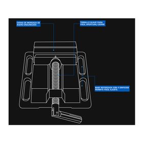Prensa de banco plana 4'' HEMPYMROB001 Robust.