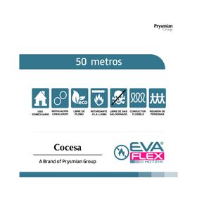 Cable evaflex 2,5 mm 50 m rojo Cocesa