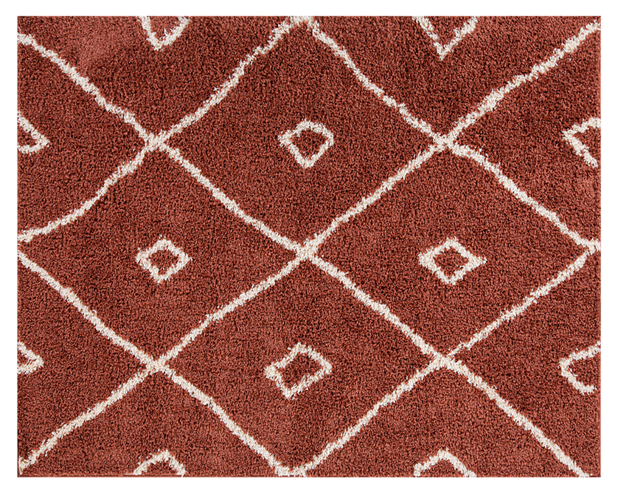 Idetex Alfombra shaggy Guiza terracota 150x200 cm