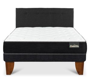 Cama europea 2 plazas Belsogno Plus + respaldo Black