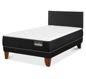 Cama europea 2 plazas Belsogno Plus + respaldo Black