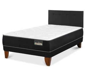 Cama europea Belsogno Plus 1.5 plazas + respaldo Arena