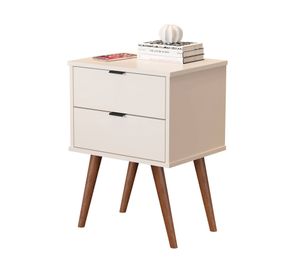 Velador 2 cajones Luxor perla