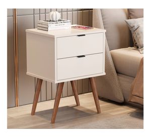 Velador 2 cajones Luxor perla