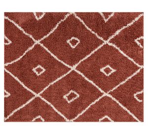 Bajada de cama shaggy Guiza polipropileno terracota 50x100 cm