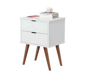 Velador 2 cajones Luxor blanco