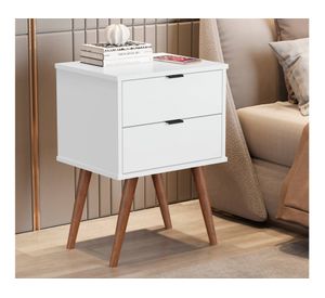 Velador 2 cajones Luxor blanco