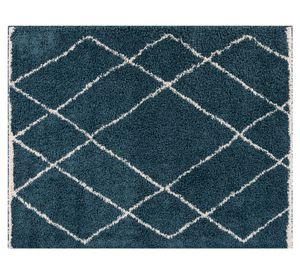 Bajada de cama shaggy Guiza polipropileno turquesa 50x100 cm