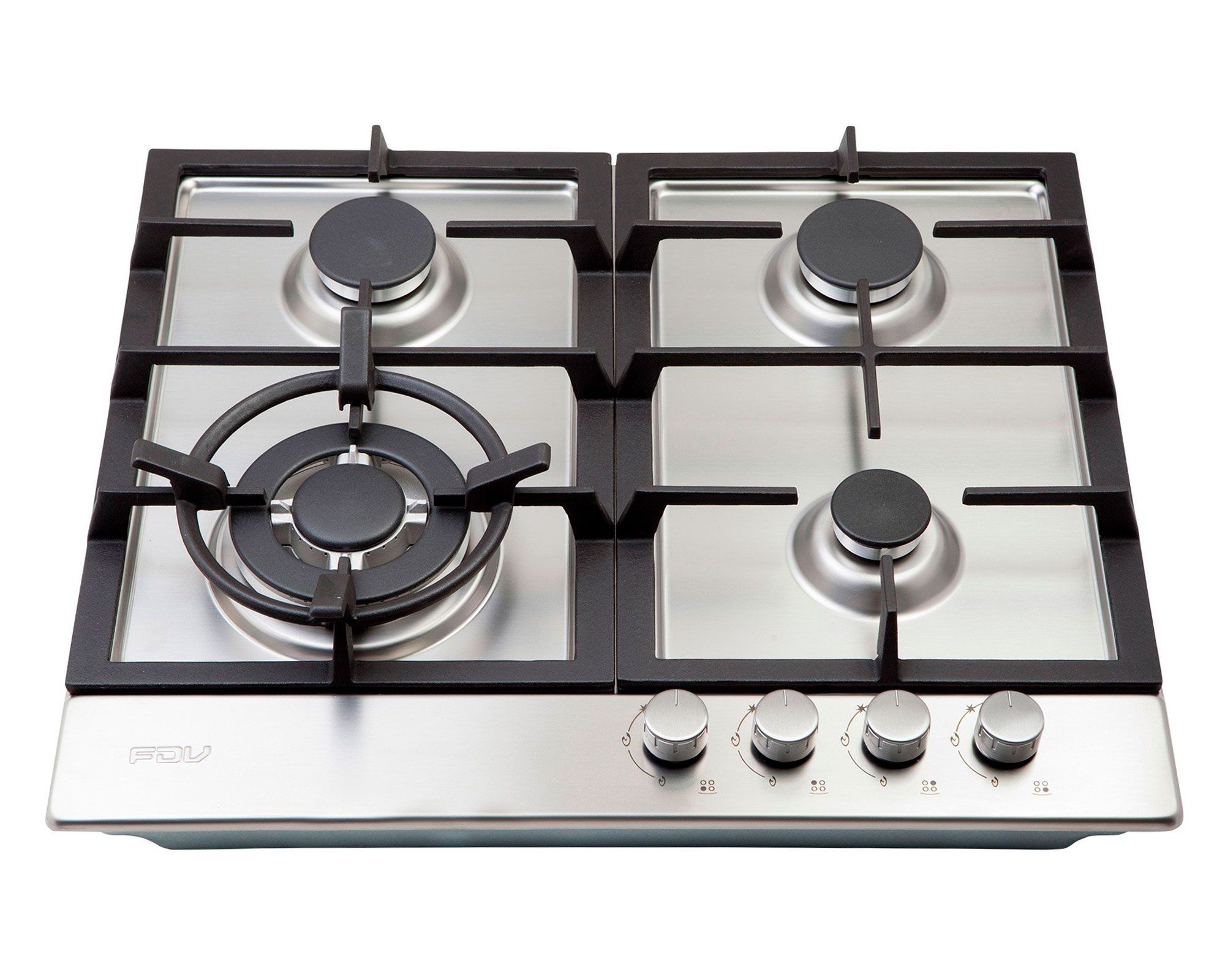 Encimera a gas 4 quemadores Design 60 2.0 NAT inox FDV