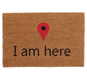 Limpiapiés Here fibra de coco 45x75 cm