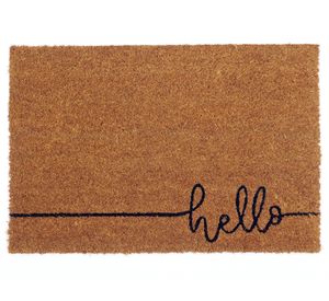 Limpiapiés Hello fibra de coco 45x75 cm