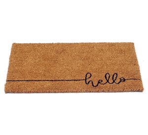 Limpiapiés Hello fibra de coco 45x75 cm