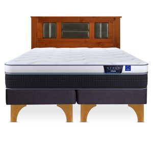 Cama europea king Nexus base dividida + respaldo Lorraine