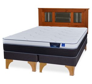 Cama europea king Nexus base dividida + respaldo Lorraine