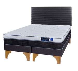 Cama europea king Nexus base dividida + respaldo Modern grafito