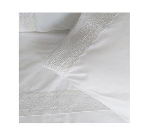 Juego de sábanas king 180 hilos broderie blanco