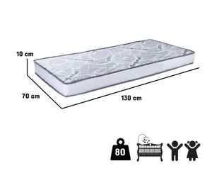 Colchón cuna Kid 130x70x10 cm