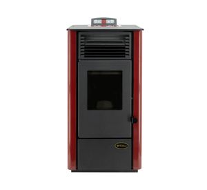 Estufa a pellet AT-ZL PM8 8KW rojo Albin Trotter