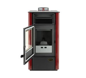 Estufa a pellet AT-ZL PM8 8KW rojo Albin Trotter