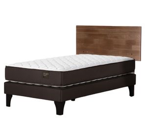 Cama europea Ergo T 1 plaza + respaldo Tabor café