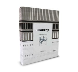 Juego de sábanas 2 plazas 180 hilos Bursa multicolor