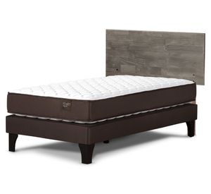 Cama europea Ergo T 1 plaza + respaldo Tabor gris