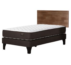Cama europea Ergo T 1.5 plazas + respaldo Tabor café