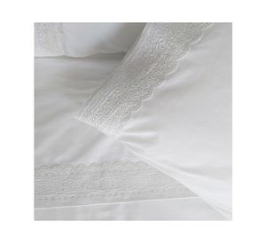 Juego de sábanas 2 plazas 180 hilos broderie blanco